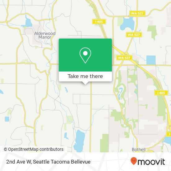 Mapa de 2nd Ave W, Bothell, WA 98021