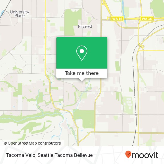 Tacoma Velo map