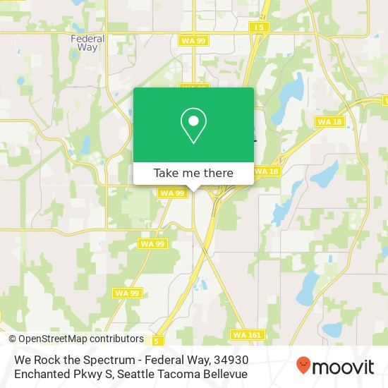 We Rock the Spectrum - Federal Way, 34930 Enchanted Pkwy S map