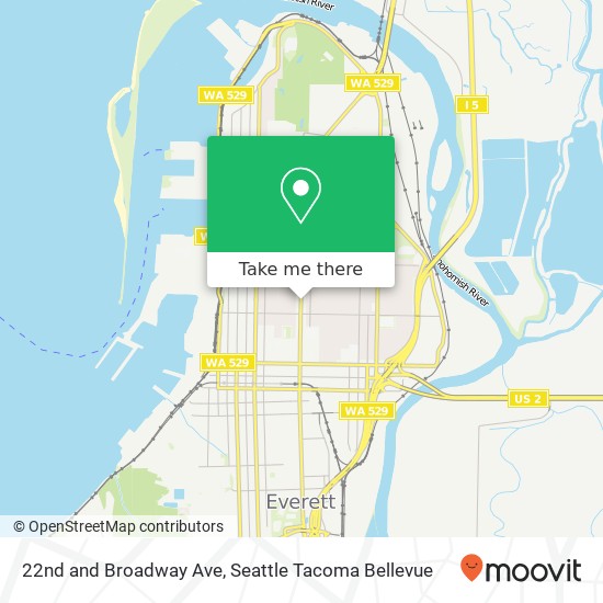 22nd and Broadway Ave, Everett, WA 98201 map