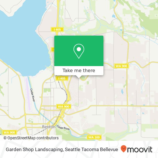 Mapa de Garden Shop Landscaping, Edmonds Ave NE