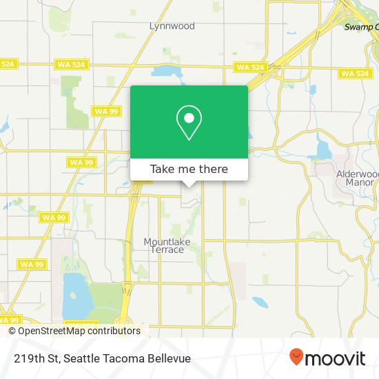 Mapa de 219th St, Mountlake Terrace, WA 98043