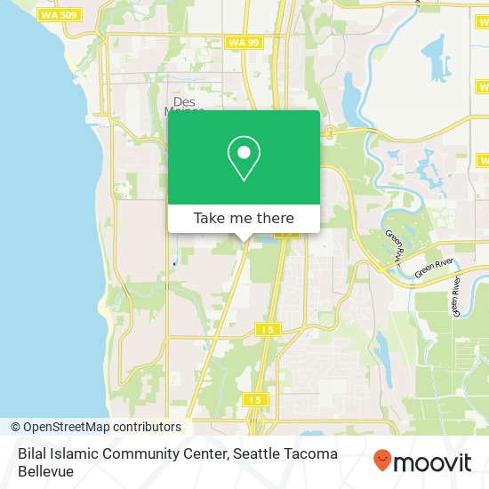 Bilal Islamic Community Center, 24615 Pacific Hwy S map