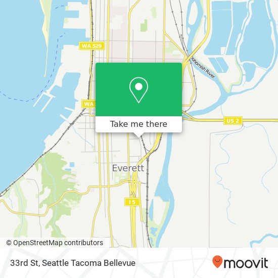 Mapa de 33rd St, Everett, WA 98201
