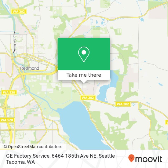 Mapa de GE Factory Service, 6464 185th Ave NE