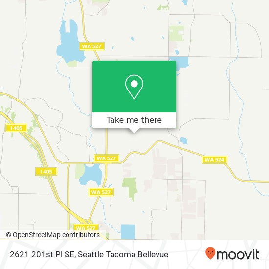 Mapa de 2621 201st Pl SE, Bothell, WA 98012