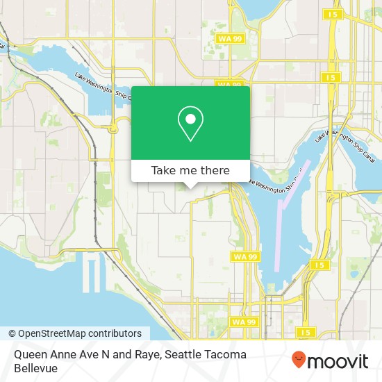 Mapa de Queen Anne Ave N and Raye, Seattle, WA 98109