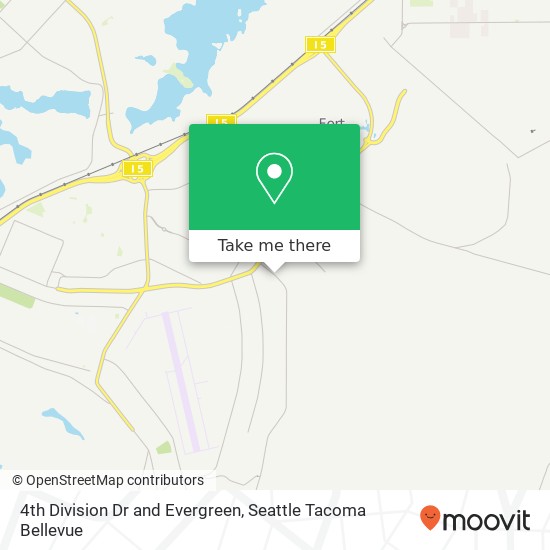 Mapa de 4th Division Dr and Evergreen, Tacoma, WA 98433