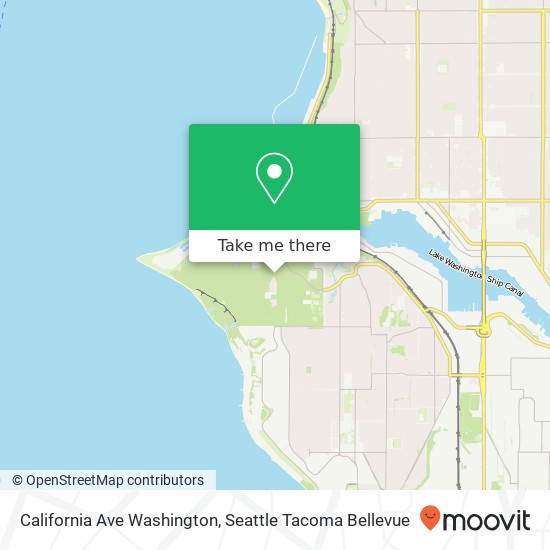 Mapa de California Ave Washington, Seattle, WA 98199