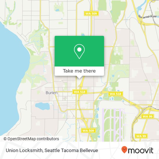 Mapa de Union Locksmith, 14300 1st Ave S