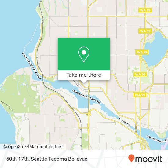 Mapa de 50th 17th, Seattle, WA 98107