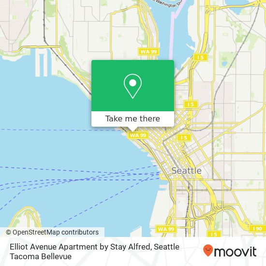 Mapa de Elliot Avenue Apartment by Stay Alfred, 2334 Elliott Ave