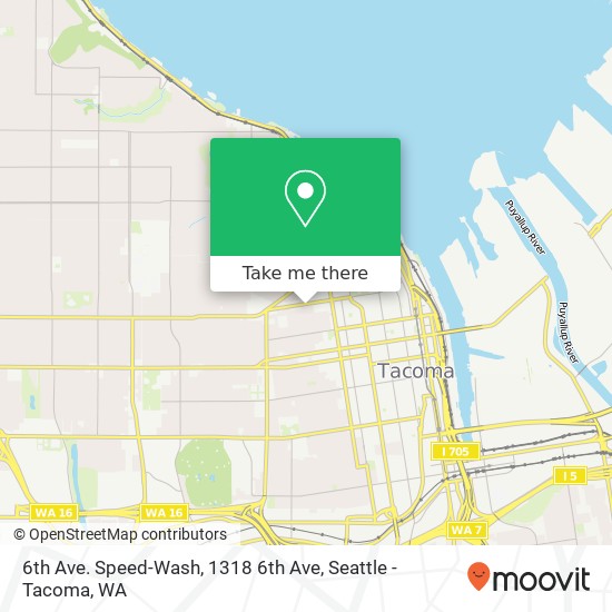 Mapa de 6th Ave. Speed-Wash, 1318 6th Ave