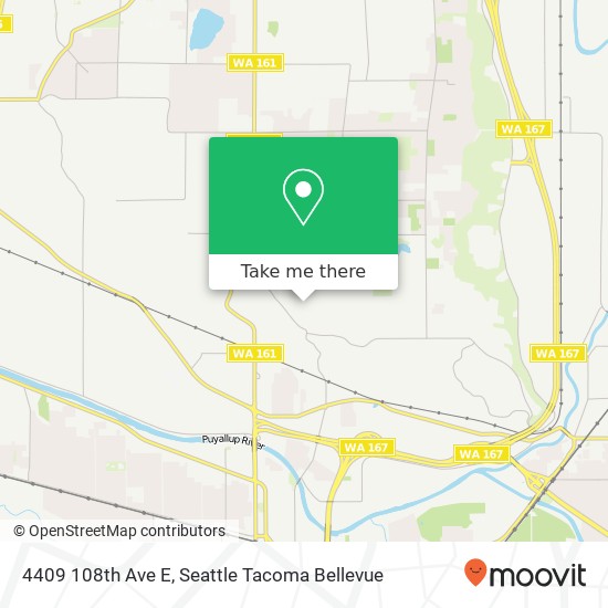 Mapa de 4409 108th Ave E, Edgewood, WA 98372