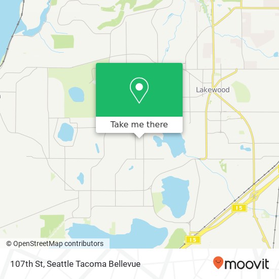 Mapa de 107th St, Lakewood (TACOMA), WA 98498