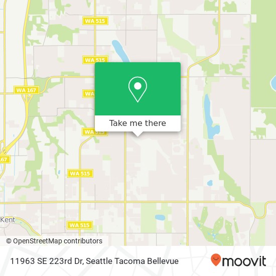 Mapa de 11963 SE 223rd Dr, Kent, WA 98031