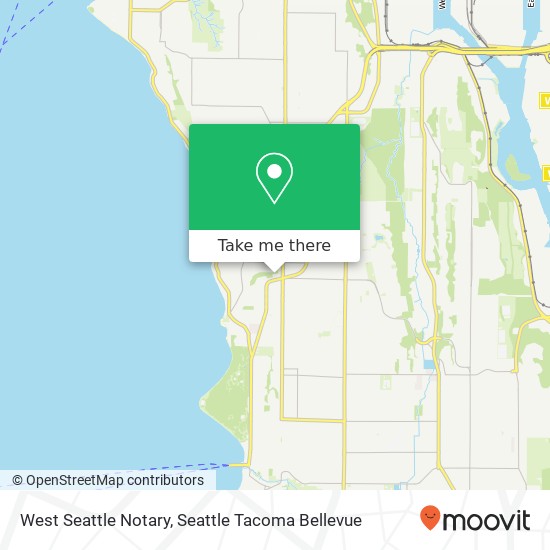 West Seattle Notary, SW Beveridge Pl map