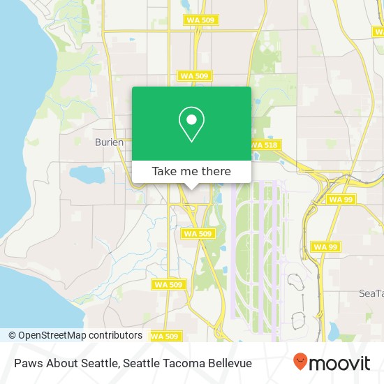 Mapa de Paws About Seattle, Burien, WA 98148