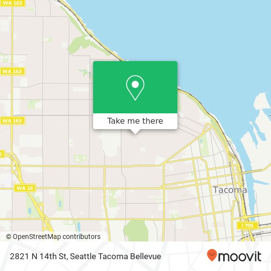 Mapa de 2821 N 14th St, Tacoma, WA 98406