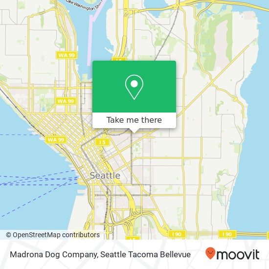 Madrona Dog Company, 10th Ave map
