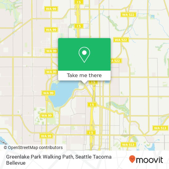 Greenlake Park Walking Path, 7201 E Green Lake Dr N map