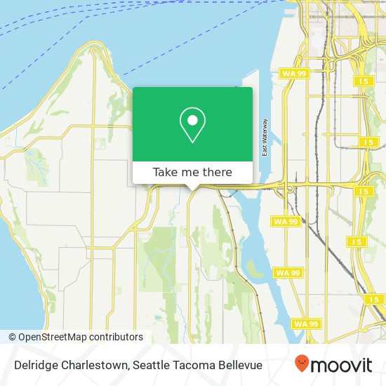 Mapa de Delridge Charlestown, Seattle, WA 98106