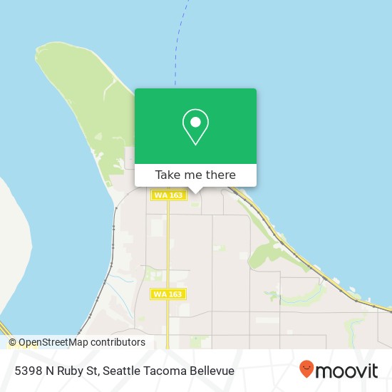 Mapa de 5398 N Ruby St, Tacoma, WA 98407