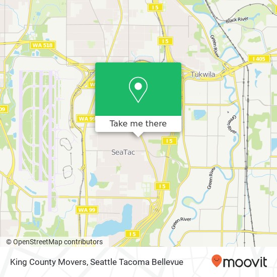 King County Movers, S 173rd St map