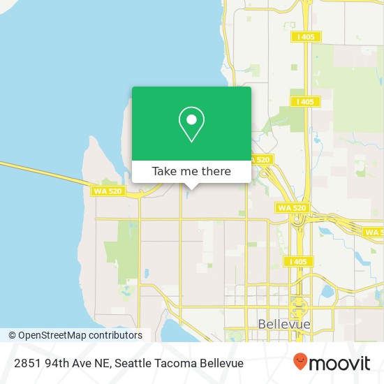 Mapa de 2851 94th Ave NE, Clyde Hill, WA 98004