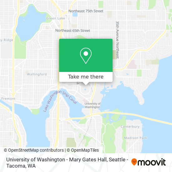 University of Washington - Mary Gates Hall map