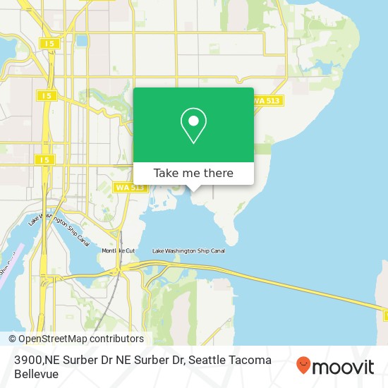 Mapa de 3900,NE Surber Dr NE Surber Dr, Seattle, WA 98105