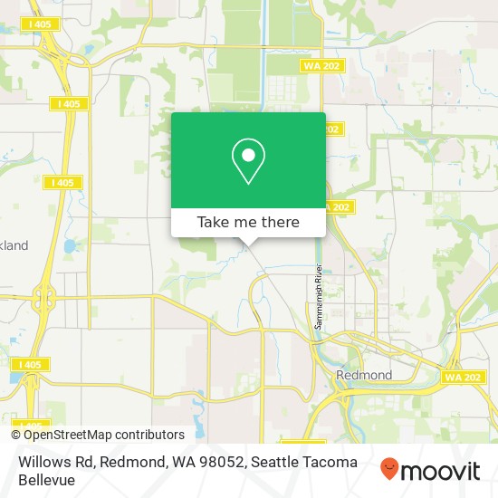 Mapa de Willows Rd, Redmond, WA 98052