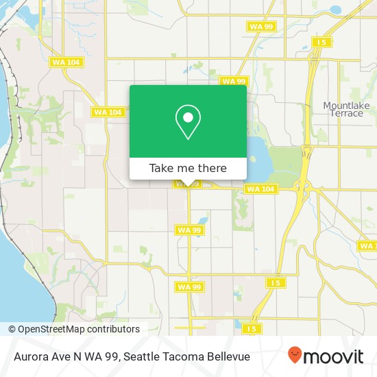 Mapa de Aurora Ave N WA 99, Shoreline (SEATTLE), WA 98133