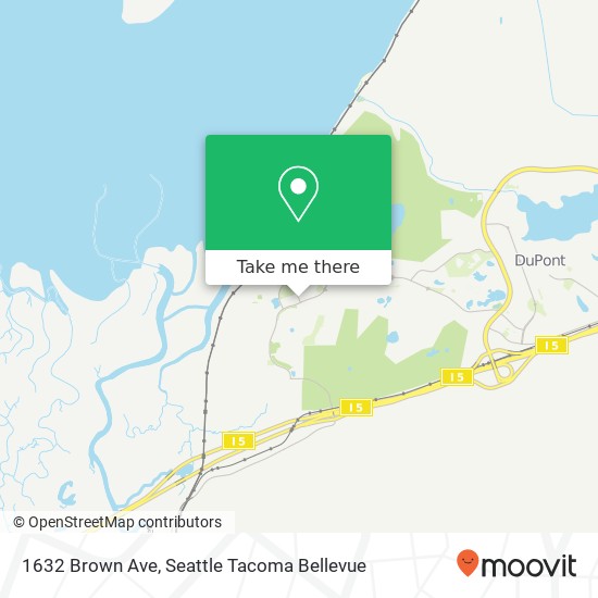 Mapa de 1632 Brown Ave, Dupont, WA 98327