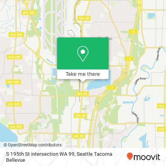 Mapa de S 195th St intersection WA 99, Seatac, WA 98188