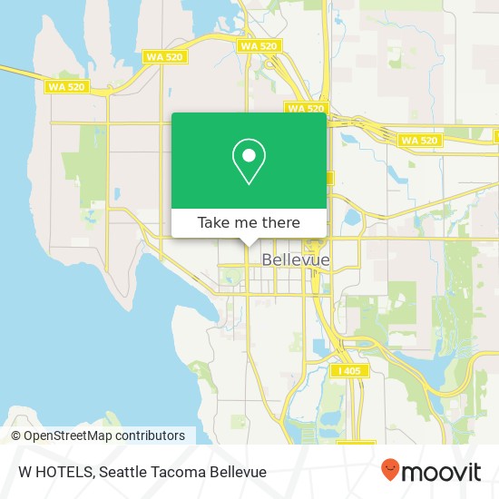 W HOTELS, 600 Bellevue Way NE map