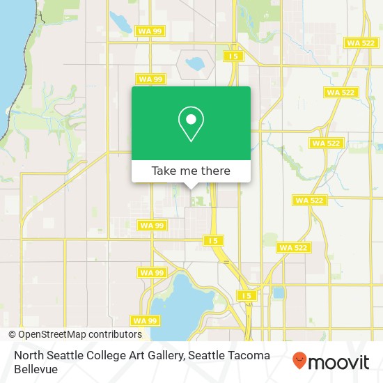 North Seattle College Art Gallery, 9600 College Way N map