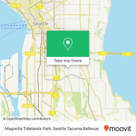 Mapa de Magnolia Tidelands Park, 17th Ave S