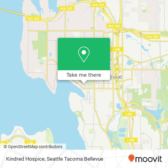 Mapa de Kindred Hospice, 115 100th Ave NE