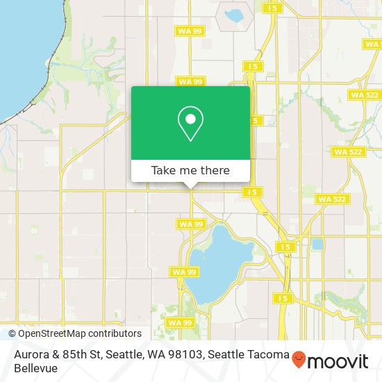 Mapa de Aurora & 85th St, Seattle, WA 98103