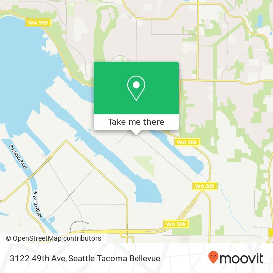 Mapa de 3122 49th Ave, Tacoma, WA 98421