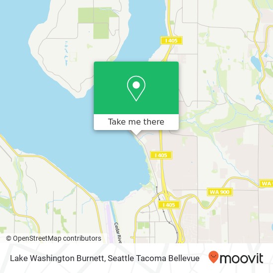 Lake Washington Burnett, Renton, WA 98056 map