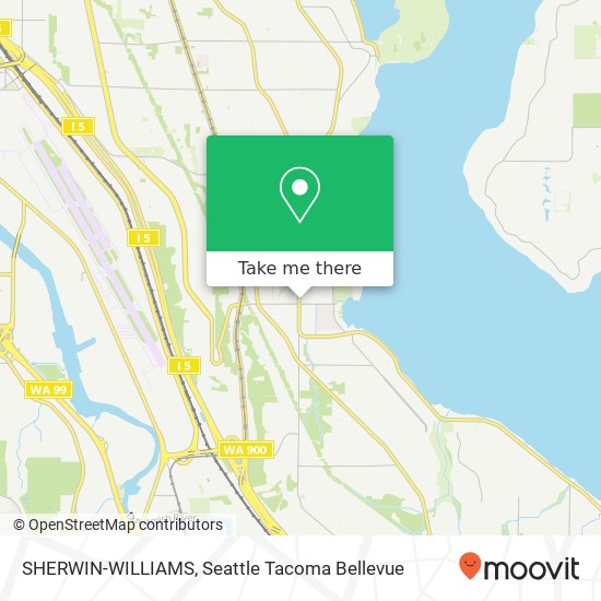 Mapa de SHERWIN-WILLIAMS, 8824 Rainier Ave S