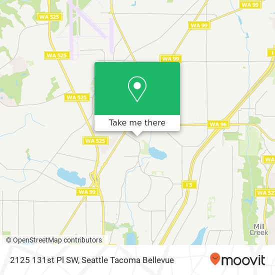 Mapa de 2125 131st Pl SW, Everett, WA 98204