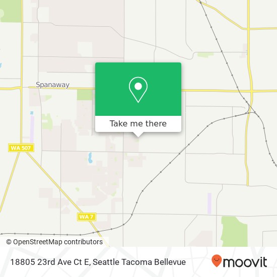 Mapa de 18805 23rd Ave Ct E, Tacoma, WA 98445