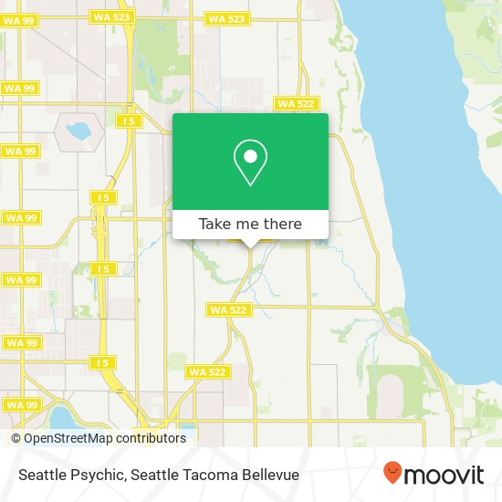 Mapa de Seattle Psychic, 10450 Lake City Way NE