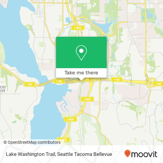 Mapa de Lake Washington Trail, Bellevue, WA 98006