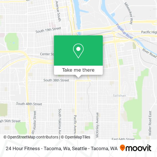 24 Hour Fitness - Tacoma, Wa map