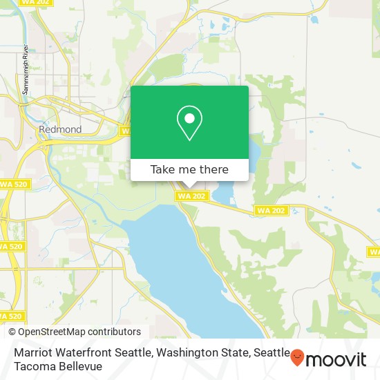 Marriot Waterfront Seattle, Washington State, Redmond, WA 98052 map