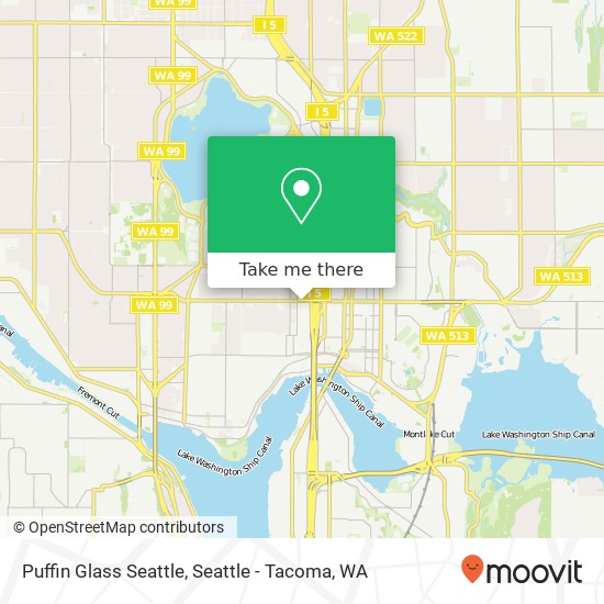 Mapa de Puffin Glass Seattle